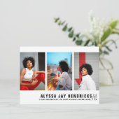 Naturel | Bold 3 Faire-part de diplôme photo (Debout devant)