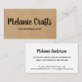 Naturel | Kunst en ambacht Visitekaartje (Voorkant / Achterkant)