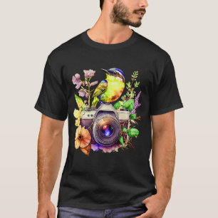 Naturen Fotografie Liefde bloemen en vogels Bekijk T-shirt
