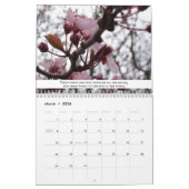 Naturen met roze Scriptscabine Sky Floral Kalender (Mar 2026)