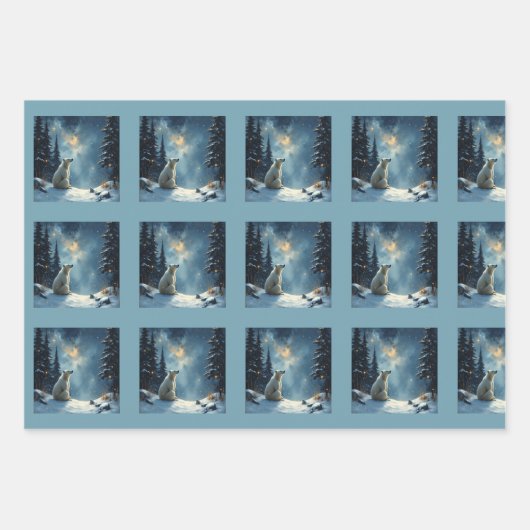 Nature's beauty/ Polar Bear magic Inpakpapier Vel (Voorkant 3)