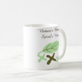 "Nature's Brew, Spirit's View" Personalized Leaf Koffiemok (Voorkant rechts)