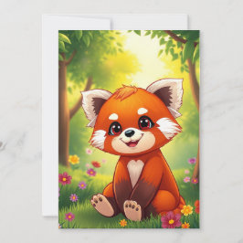 Nature's Hug in a Cute Red Panda Kaart