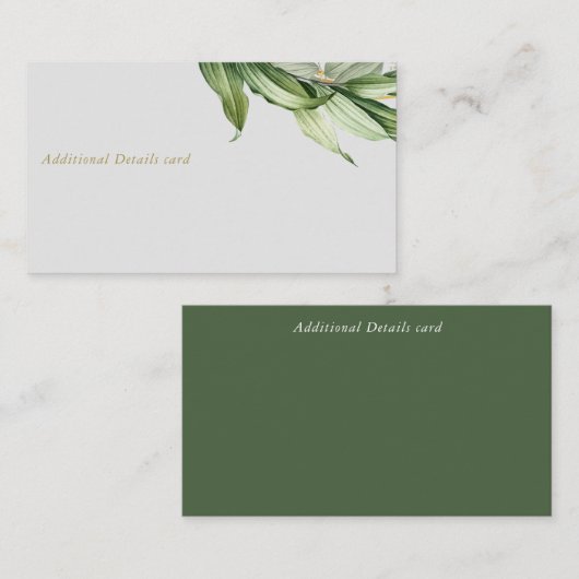 Natures Love Greenery Extra details kaarten (Voorkant / Achterkant)