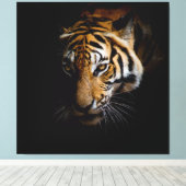 Nature's Wild Animals - Tiger Canvas Afdruk (Insitu (Houten vloer))