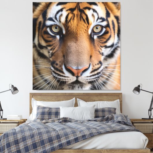 Nature's Wild Animals - Tiger Canvas Afdruk (Insitu (Slaapkamer))