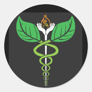 Naturopathic Doctor Caduceus Ronde Sticker