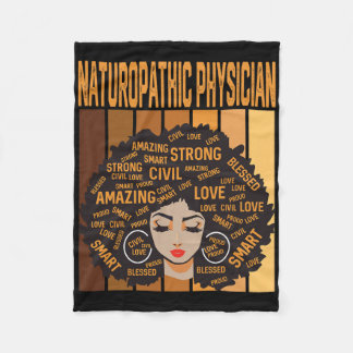 Naturopathic Physician Powerful Black History Mont Fleece Deken