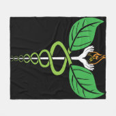 Naturopathische arts Caduceus Blanket Fleece Deken (Voorkant (Horizontaal))