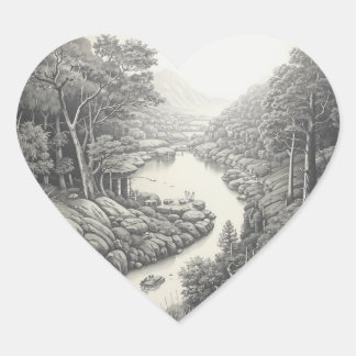 Natuur 16. hart sticker