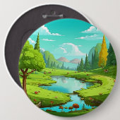 Natuur 18. ronde button 6,0 cm (Voorkant /achterkant)