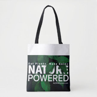 Natuur aangedreven. Eet Planten. Maak Gains. Tote Bag