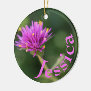 Natuur Aangepaste Floral Photo Purple Flowers Keramisch Ornament