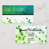 natuur aangepaste visitekaartje in groen (Voorkant / Achterkant)