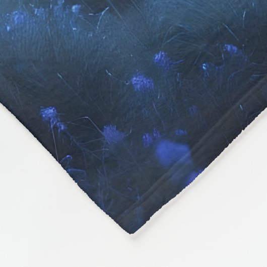 Natuur Abstract Blauw Celestial Night Moon River Fleece Deken (Hoek)