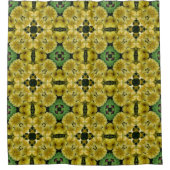 Natuur abstracte kunstprimrose bloemen douchegordijn (Voorkant)