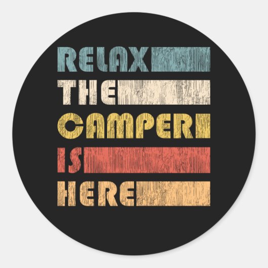 Natuur Adventure Camper Motorhome Campground Gift Ronde Sticker (Voorkant)