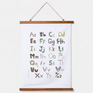 Natuur Alphabet Nursery Decor Hangend Wandkleed