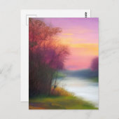 Natuur Art: Down by the River Briefkaart (Voorkant / Achterkant)