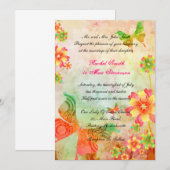 Natuur Art Floral Weddenschap Kaart (Voorkant / Achterkant)