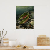Natuur Art Prints Coho Salmon Vist Art Print (Keuken)