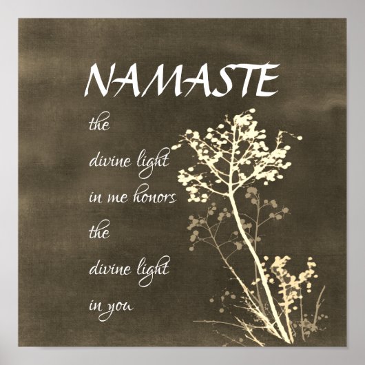 natuur art zen Namaste quote poster (Voorkant)