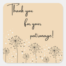 Natuur Bedankt voor Uw Patronage Sticker