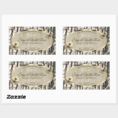 Natuur Beige Tree Bark Gold Lijst Product Labels (Vel)