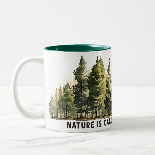 Natuur belt en ik moet gaan! Mok (Links)