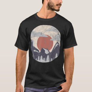Natuur bergachtige ochtend rond Camping Forest Adv T-shirt