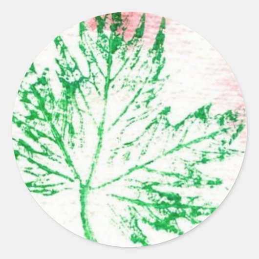Natuur blad Prints Sticker (Voorkant)