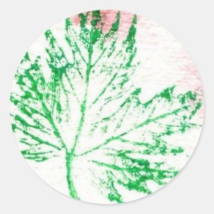 Natuur blad Prints Sticker