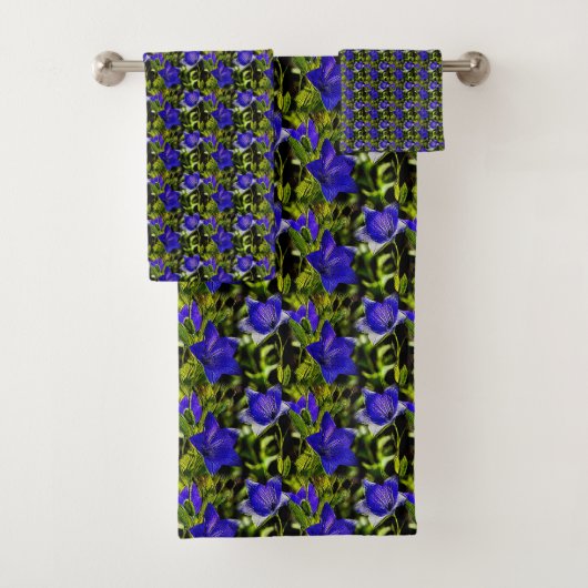 Natuur Blauwe bloemen Bad Handdoek (Insitu)