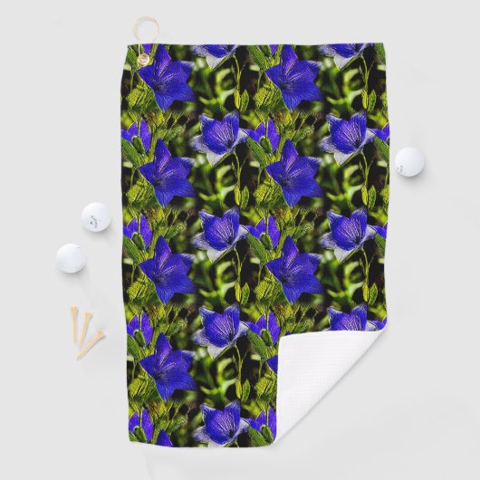Natuur Blauwe bloemen Golfhanddoek (Insitu)