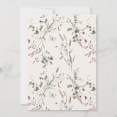 Natuur Bloemen 100ste Verjaardagsfeestje Waterverf Kaart (Achterkant)