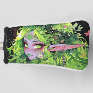 Natuur Bloemen Groen Fantasie Anime Meisje Golfheadcover