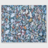 NATUUR BLUE STONES WET PEBBLE PATTERN CADEAUPAPIER (Vlak)