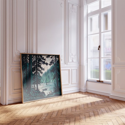 Natuur Bossen bossen in het noordelijk landschap Poster