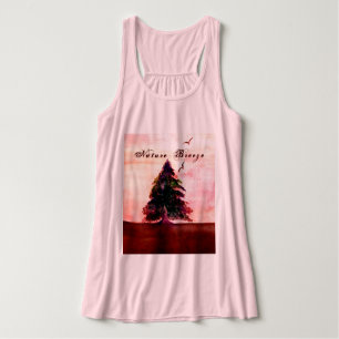 Natuur Breeze Earth Tree Sparrows Blush Pink Tanktop