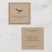 Natuur - Bushtit Vierkante Visitekaartje (Voorkant / Achterkant)