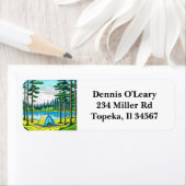 Natuur Camping Theme Tent in de Bossen Etiket (Insitu)