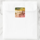 Natuur Canada Goose Family Personalized Vierkante Sticker (Tas)