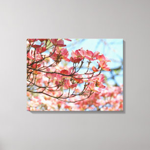 Natuur canvas kunstprints Bloemige Roze Dogwood Lu Afdruk
