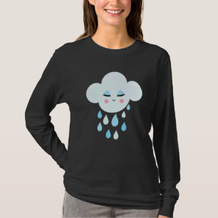 Natuur Clouds Rain Cloud Girl Vrouwen Meteoroloog T-shirt
