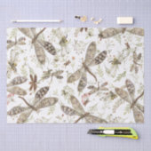 Natuur collage- Dragonvliegen Tissuepapier (Craft)