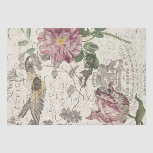 Natuur collage tissuepapier (Voorkant)