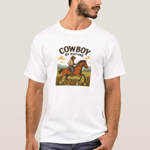 Natuur Cowboy Wilde Bloem Grafisch T-shirt
