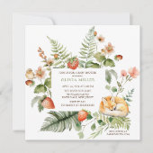 Natuur Delight Fox Baby shower Kaart (Voorkant)