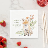 Natuur Delight Fox Baby shower Servet (Insitu)