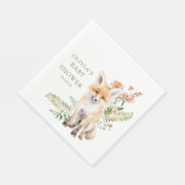 Natuur Delight Fox Baby shower Servet (Hoek)